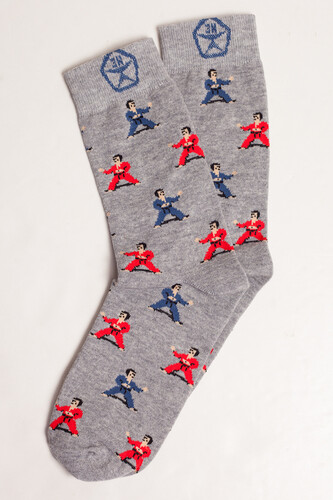 Носки ЗАПОРОЖЕЦ Каратисты Серый Меланж фото 4