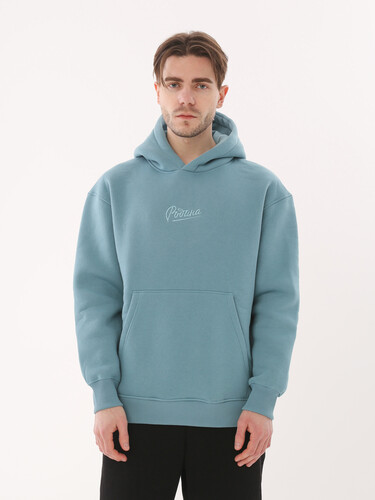 Худи с начесом РОДИНА Оверсайз (мужское) Деним фото 5