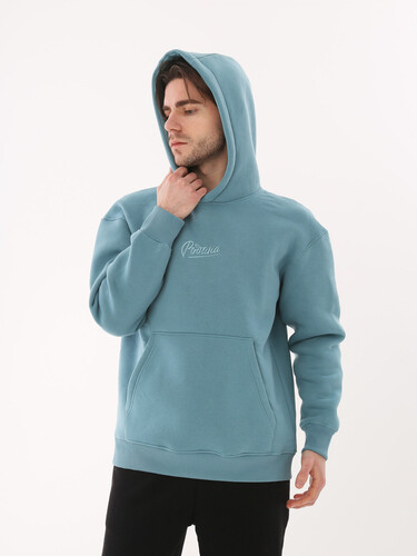 Худи с начесом РОДИНА Оверсайз (мужское) Деним фото 7