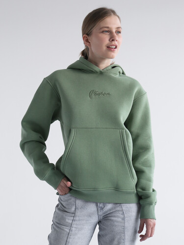 Худи с начесом РОДИНА Оверсайз (женское) Еловый фото 6