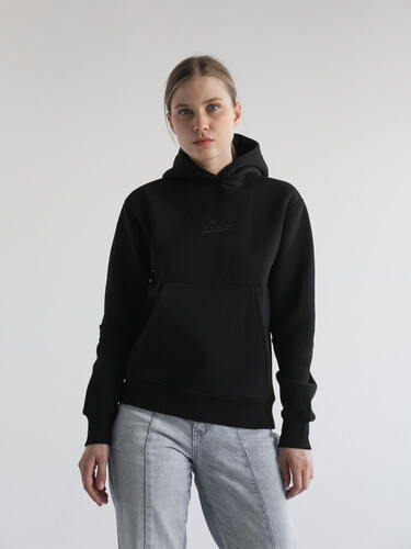 Худи с начесом РОДИНА Оверсайз (женское) Черный фото 4