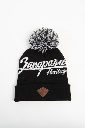 Шапка ЗАПОРОЖЕЦ Logo Pumpon/Лого Помпон Black/White фото 13
