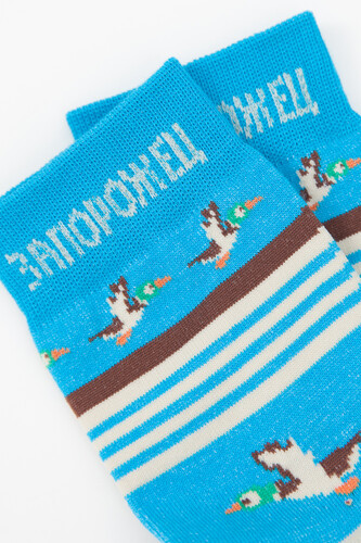 Носки ЗАПОРОЖЕЦ 86 бит Полет Голубой фото 7