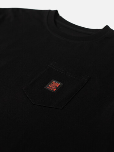 Футболка РУССКАЯ ТОСКА С кармашком Черный фото 4