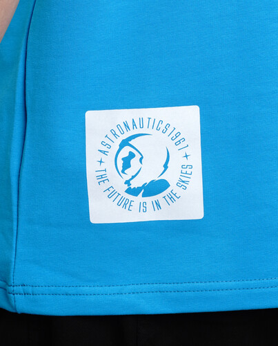 Футболка ASTRONAUTICS1961 КВАЗАР 3.0 Бирюзовый/Белый фото 7