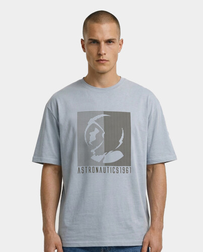 Футболка ASTRONAUTICS1961 КВАЗАР 4.0 Светло-голубой/Черный фото 4