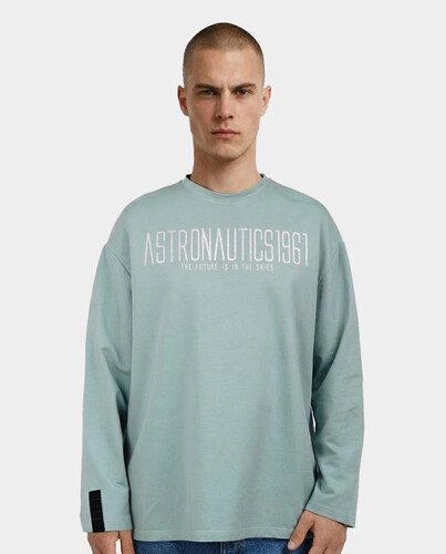 Лонгслив ASTRONAUTICS1961 OVS-25 Ментол/Серебро фото 4