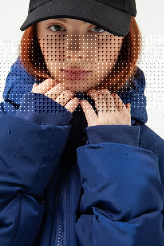 Куртка TRUESPIN Puffy Hooded Jacket Navy фото 27