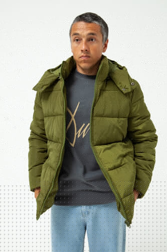 Куртка TRUESPIN Puffy Hooded Jacket Green фото 15