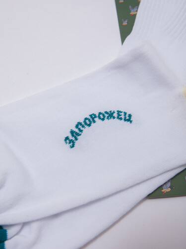 Носки ЗАПОРОЖЕЦ Спорт Спорт Белый/Зеленый фото 10