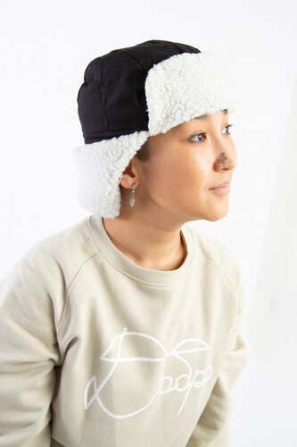 Шапка ЗАПОРОЖЕЦ Ushanka Beanie Black фото 10