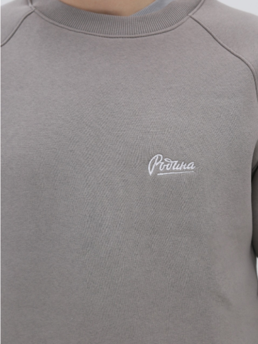 Свитшот с начесом РОДИНА Base (мужской) Серый фото 7