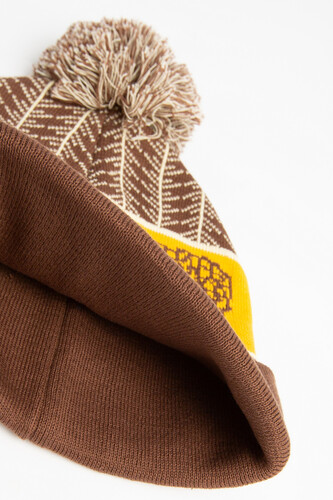 Шапка ЗАПОРОЖЕЦ Shishki Pumpon/Шишки Помпон Brown/Yellow фото 27