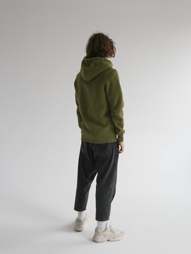 Худи с начесом на молнии РОДИНА Base (мужское) Olive Branch фото 6