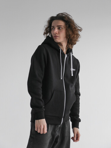 Худи с начесом на молнии РОДИНА Base (мужское) Черный фото 6