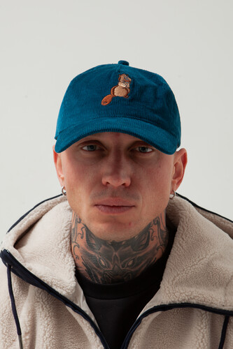 Бейсболка вельветовая ЗАПОРОЖЕЦ Bober Navy фото 7