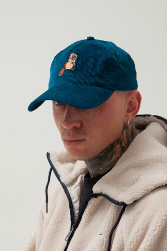 Бейсболка вельветовая ЗАПОРОЖЕЦ Bober Navy фото 6