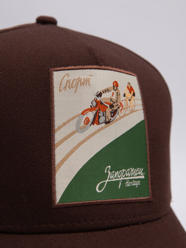 Бейсболка ЗАПОРОЖЕЦ Мото Спорт Коричневый фото 14