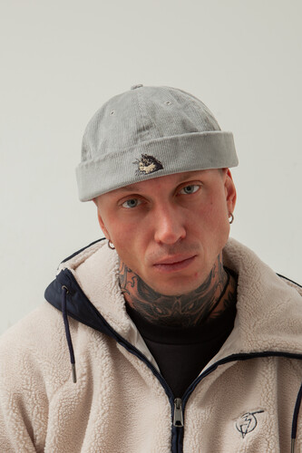 Докер вельветовый ЗАПОРОЖЕЦ Кот Серый фото 5