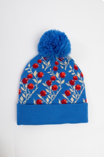Шапка ЗАПОРОЖЕЦ Klukva Pumpon/Клюква Помпон Blue фото 11