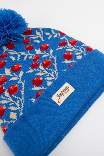 Шапка ЗАПОРОЖЕЦ Klukva Pumpon/Клюква Помпон Blue фото 12