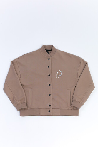 Толстовка без капюшона SEA-PEA СLOTHING женская Серо-Бежевый фото 6