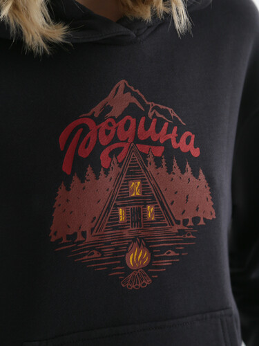 Худи РОДИНА Родина дом (женское) Графит фото 5