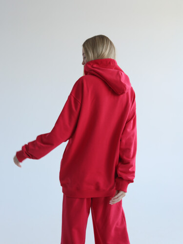 Худи РОДИНА Оверсайз (женское) Бордо фото 6