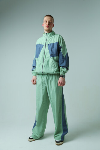 Костюм спортивный NICE TWICE с декоративными вставками Оливковый фото 13