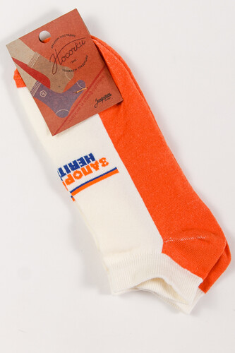 Носки ЗАПОРОЖЕЦ Ретро короткие Молочный/Рыжий фото 10