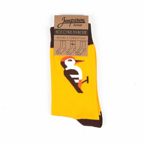 Носки ЗАПОРОЖЕЦ Дятел Оранжевый фото 6