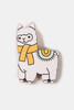 Значок деревянный WAF-WAF Альпака (Белый/Оранжевый) фото