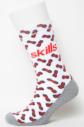 Носки SKILLS Цепи Белый-Красный фото 5