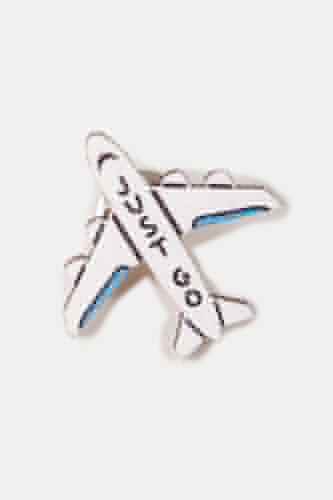 Пин деревянный WAF-WAF Пора лететь (Белый/Синий) фото 4