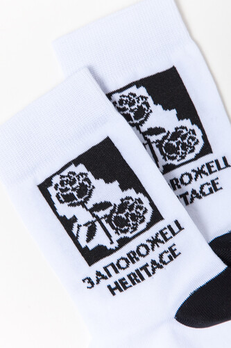 Носки ЗАПОРОЖЕЦ Розы Белый фото 7