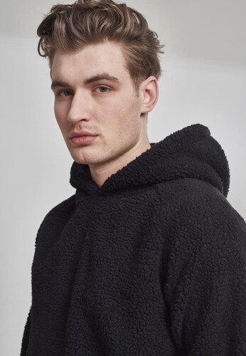 Толстовка URBAN CLASSICS Sherpa Hoody Black фото 8