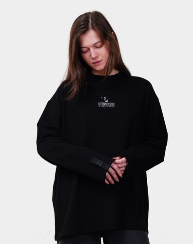 Лонгслив ASTRONAUTICS1961 OVS-11 Черный/Белый фото 5