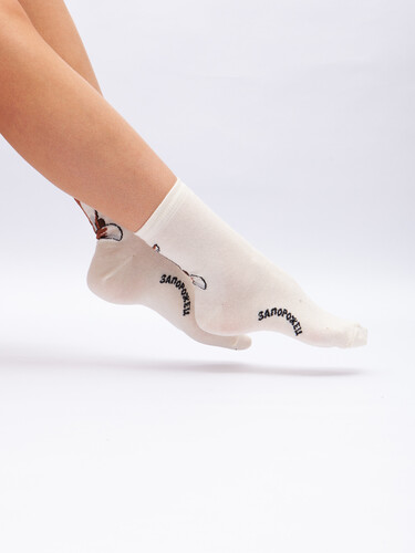 Носки ЗАПОРОЖЕЦ Лиса Молочный фото 29