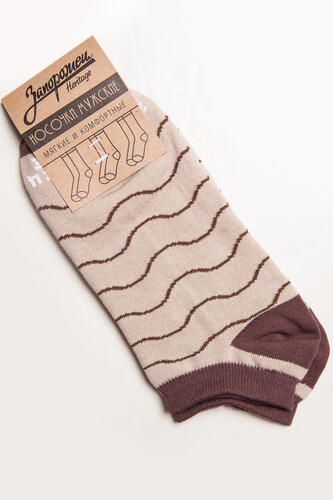 Носки ЗАПОРОЖЕЦ Волны короткие Бежевый фото 5