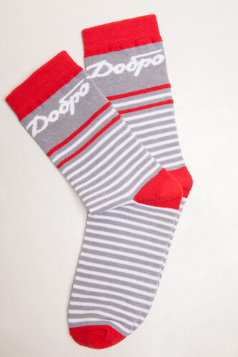 Носки ЗАПОРОЖЕЦ Добро женские Серый/Красный фото 4