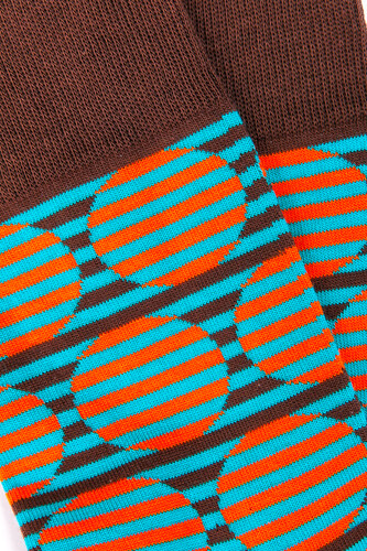 Носки BURNING HEELS Круги Коричневый фото 6