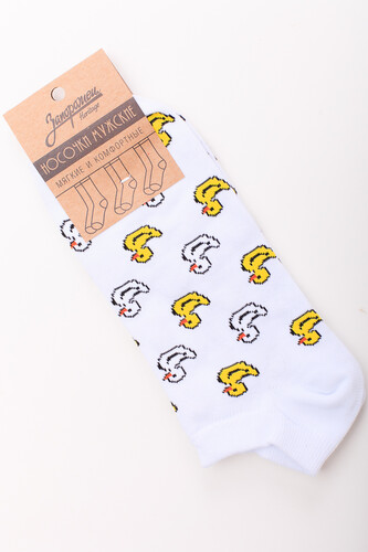 Носки ЗАПОРОЖЕЦ Утята короткие Белый фото 10