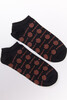 Носки ЗАПОРОЖЕЦ Шишки-2 короткие Черный/Коричневый фото