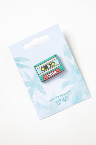 Пин деревянный WAF-WAF Наши песни (Зеленый/Красный) фото 5