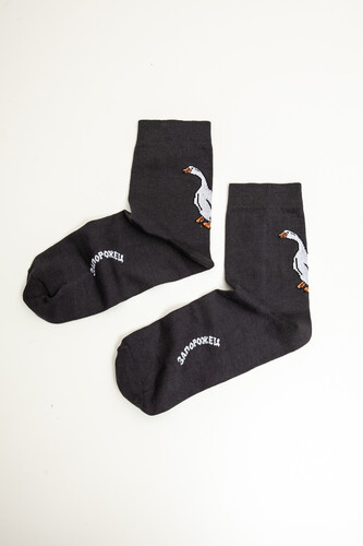 Носки ЗАПОРОЖЕЦ Гусь Темно-Серый фото 14