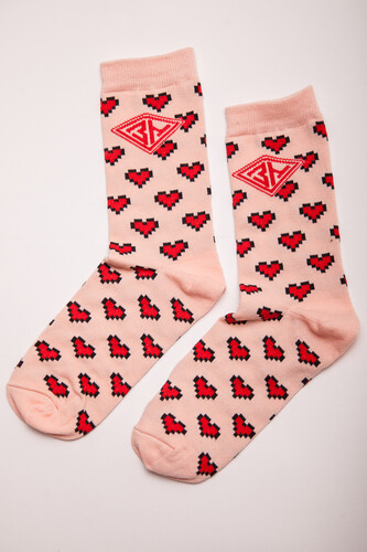 Носки ЗАПОРОЖЕЦ Сердечки Персиковый фото 6