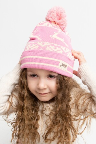 Шапка ЗАПОРОЖЕЦ Oleni (детская) Pink фото 12