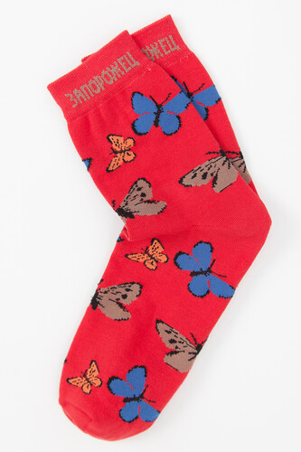 Носки ЗАПОРОЖЕЦ Бабочки Красный фото 8