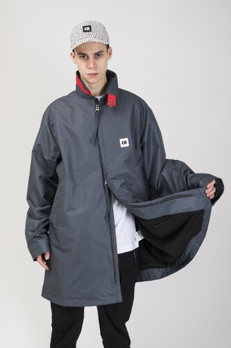 Плащ CODERED Trench Серый Темный Мембрана фото 4