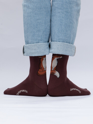 Носки ЗАПОРОЖЕЦ Лиса Коричневый фото 15